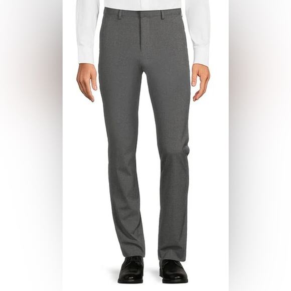Mens Murano Wardrobe Essentials Evan Extra Fit TekFit Waistband Charcoal Sz36 - Picture 1 of 9